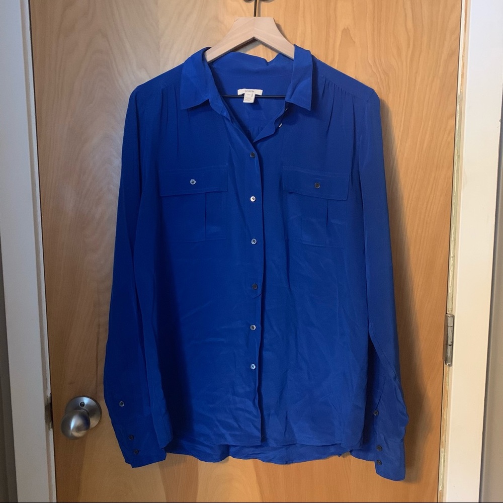 JCrew Silk Button Down